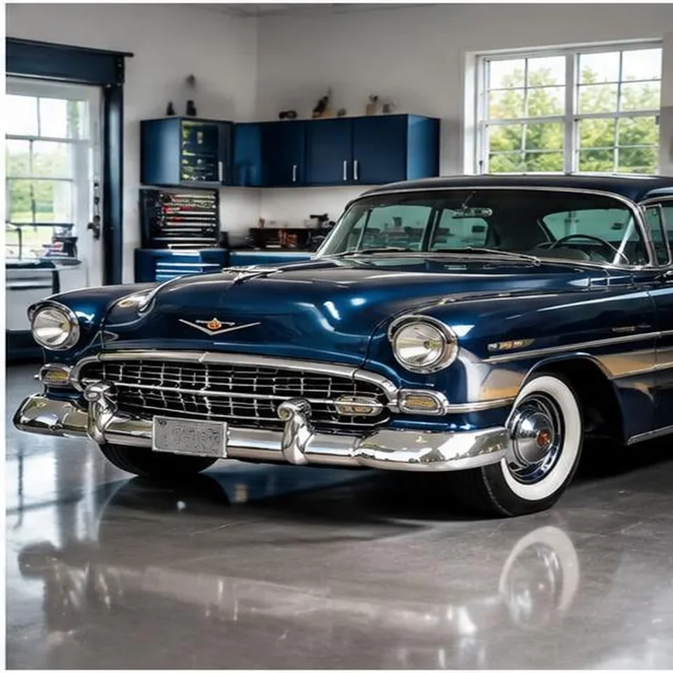 Restored vintage car protected by classic car insurance