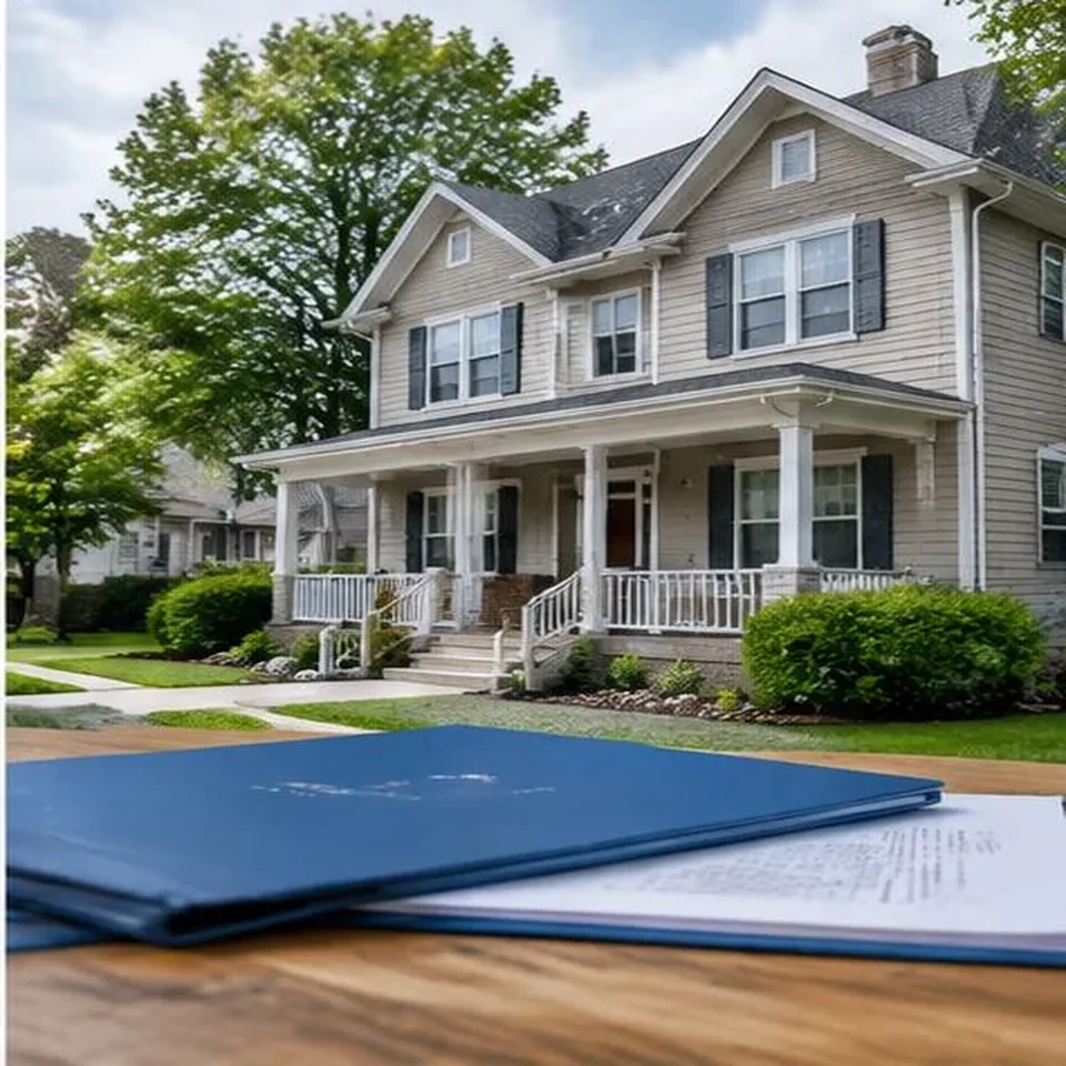 Rental property with landlord insurance policy folders