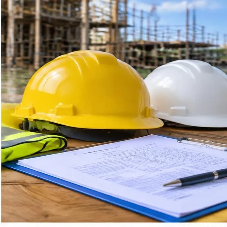 Worksite safety equipment with workers compensation documents